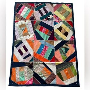Handmade Patchwork Small Colorful Quilt 52.5”x38.5”